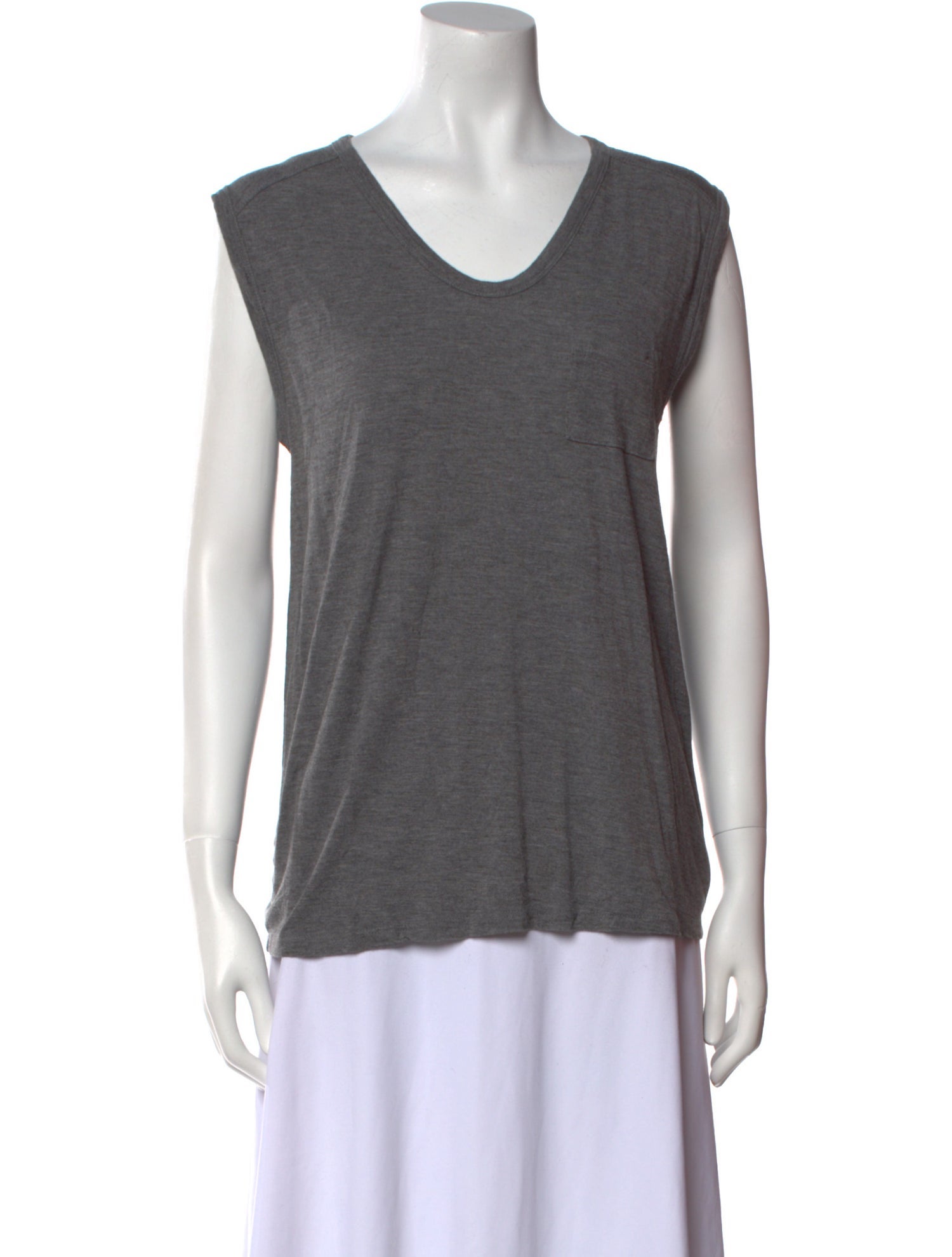 T by Alexander Wang V-Neck Sleeveless T-Shirt