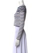T by Alexander Wang Striped Crew Neck Crop Top