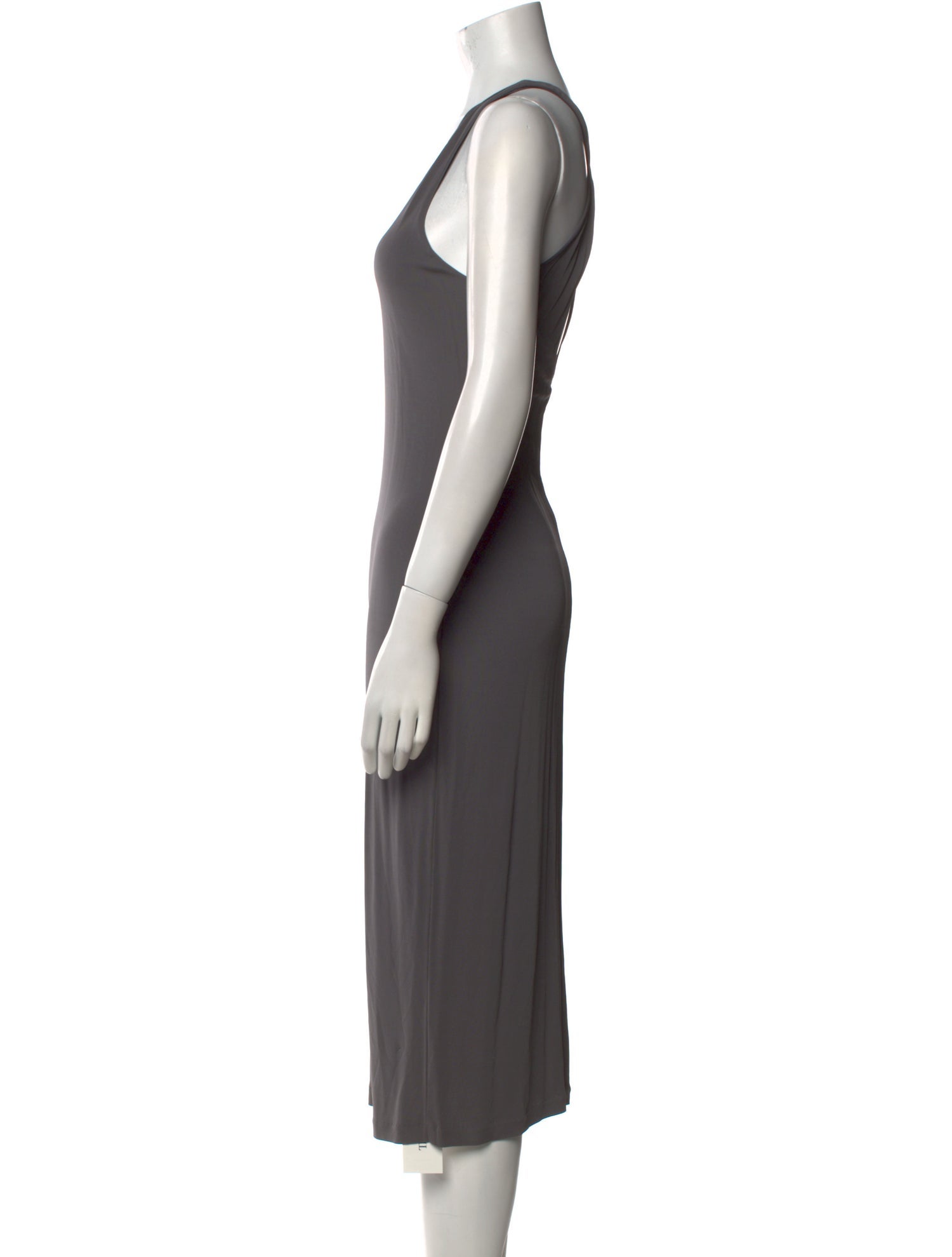T by Alexander Wang Scoop Neck Midi Length Dress