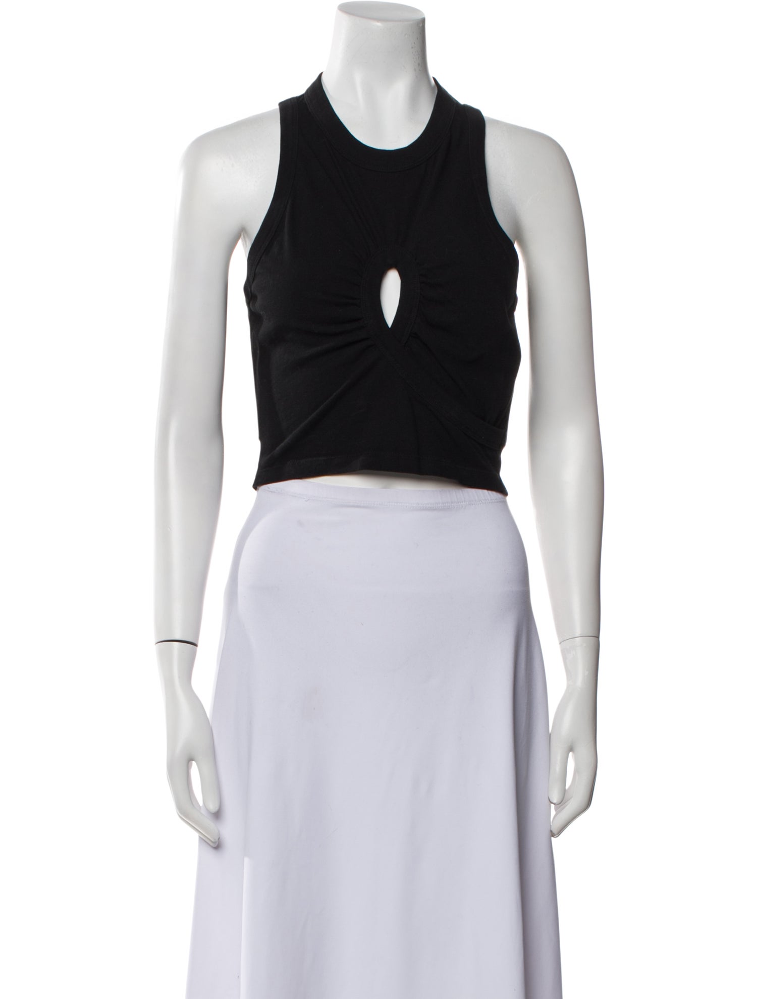 T by Alexander Wang Halterneck Sleeveless Crop Top