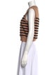T by Alexander Wang Striped Crew Neck Crop Top