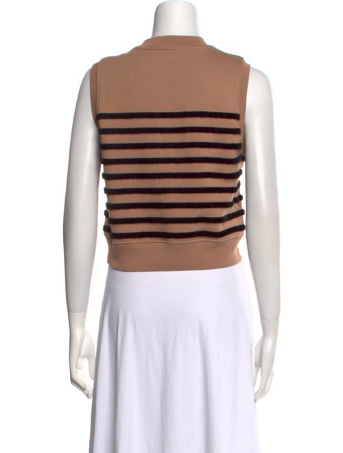 T by Alexander Wang Striped Crew Neck Crop Top