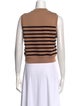 T by Alexander Wang Striped Crew Neck Crop Top