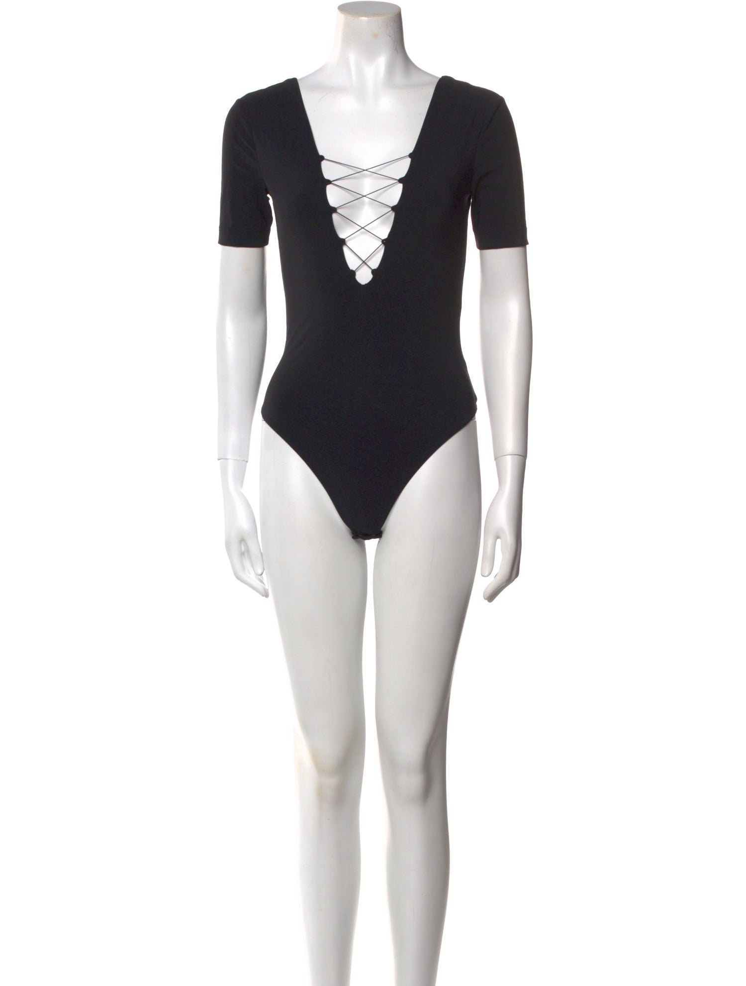 T by Alexander Wang V-Neck Short Sleeve Bodysuit