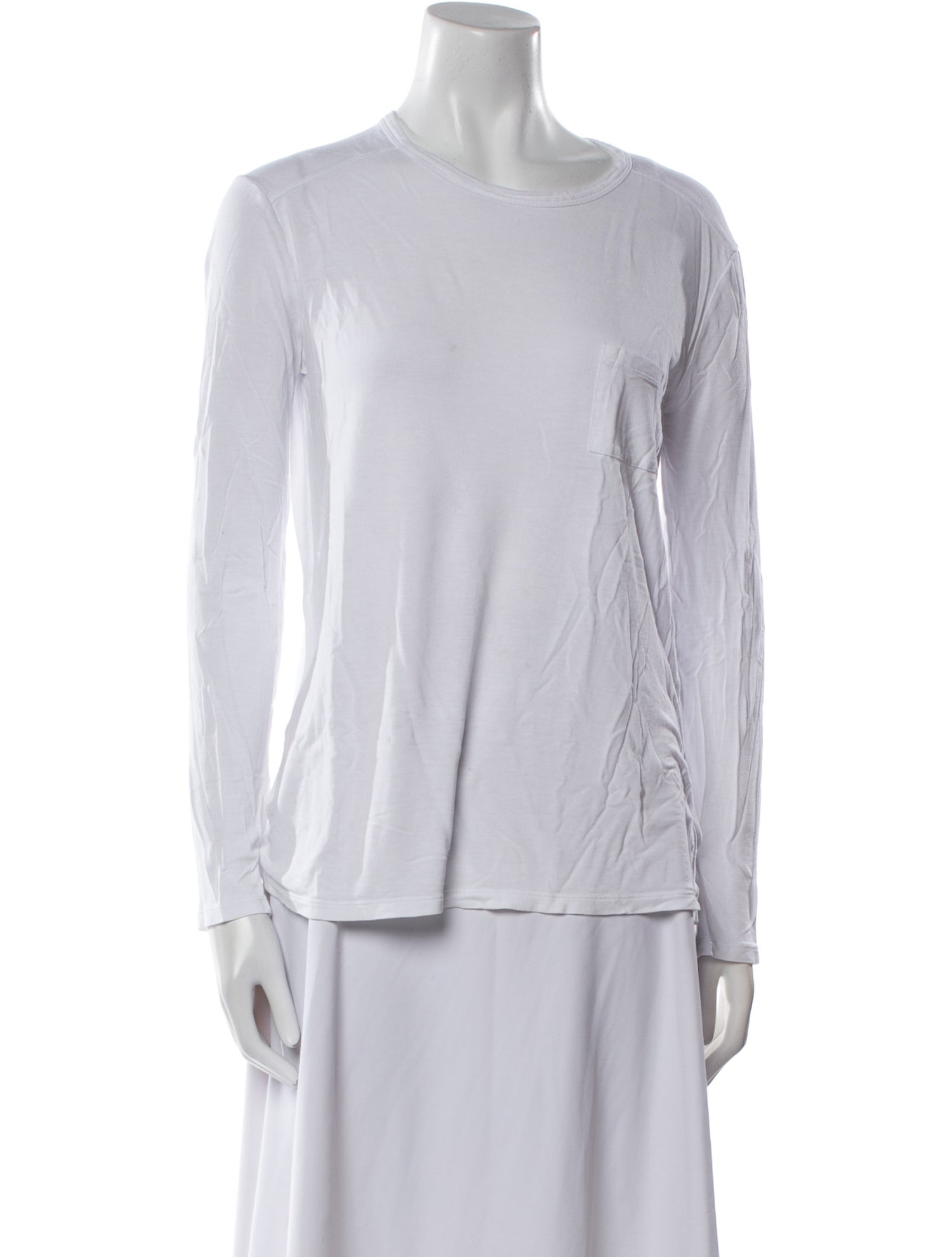 T by Alexander Wang Bateau Neckline Long Sleeve Top