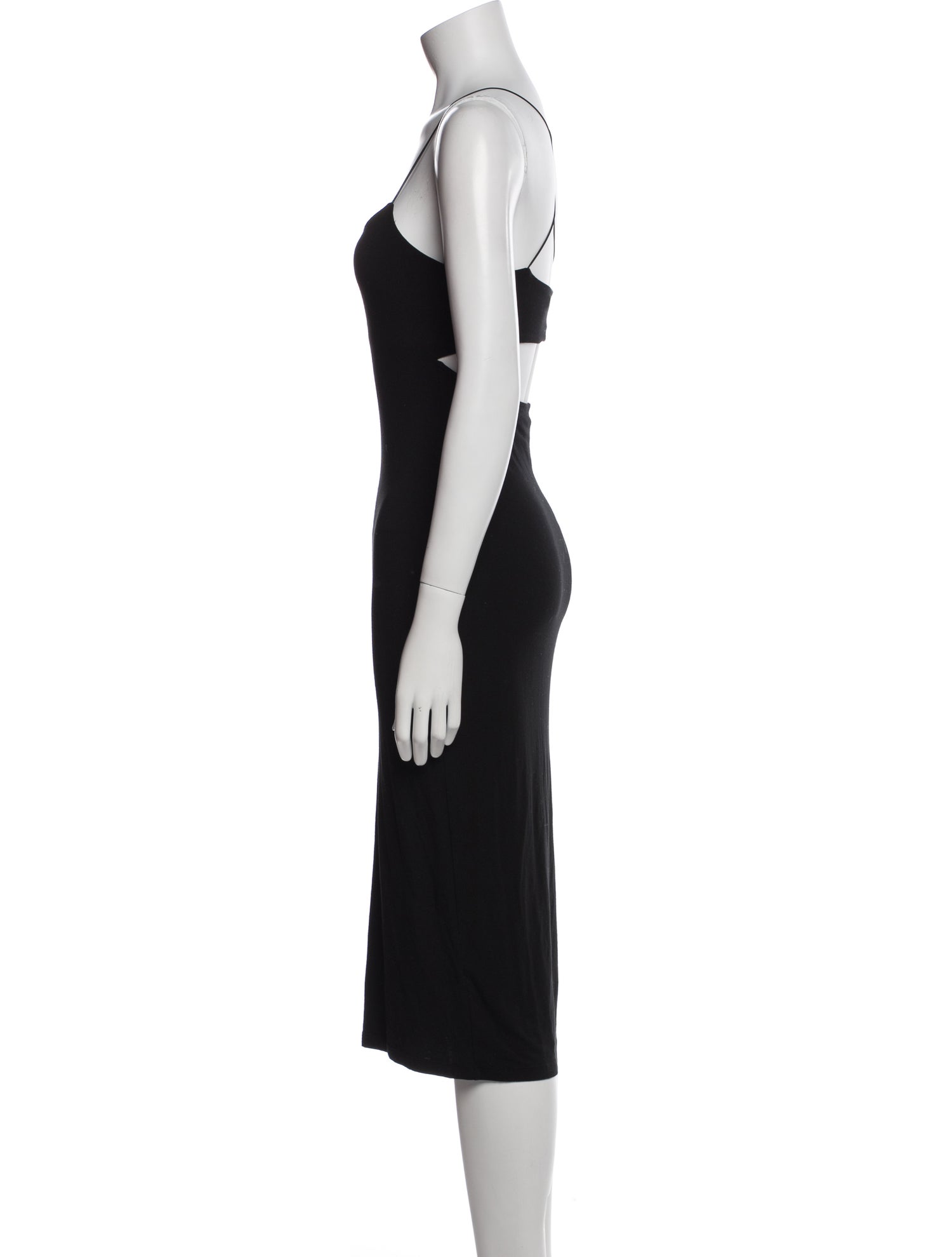 T by Alexander Wang Square Neckline Midi Length Dress