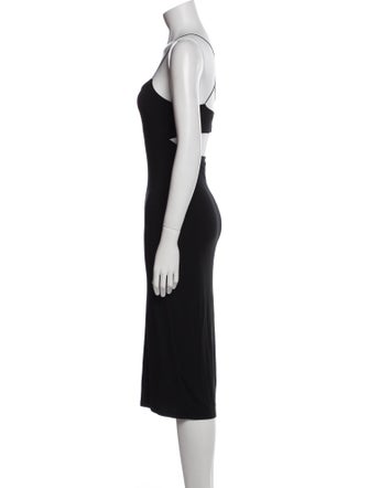 T by Alexander Wang Square Neckline Midi Length Dress