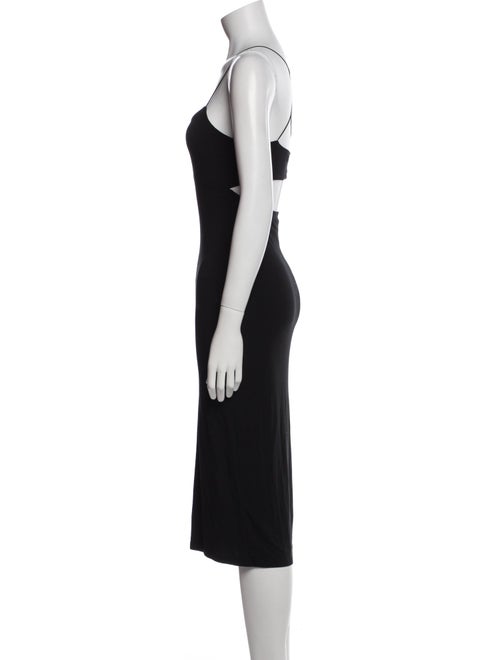 T by Alexander Wang Square Neckline Midi Length Dress