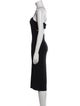 T by Alexander Wang Square Neckline Midi Length Dress