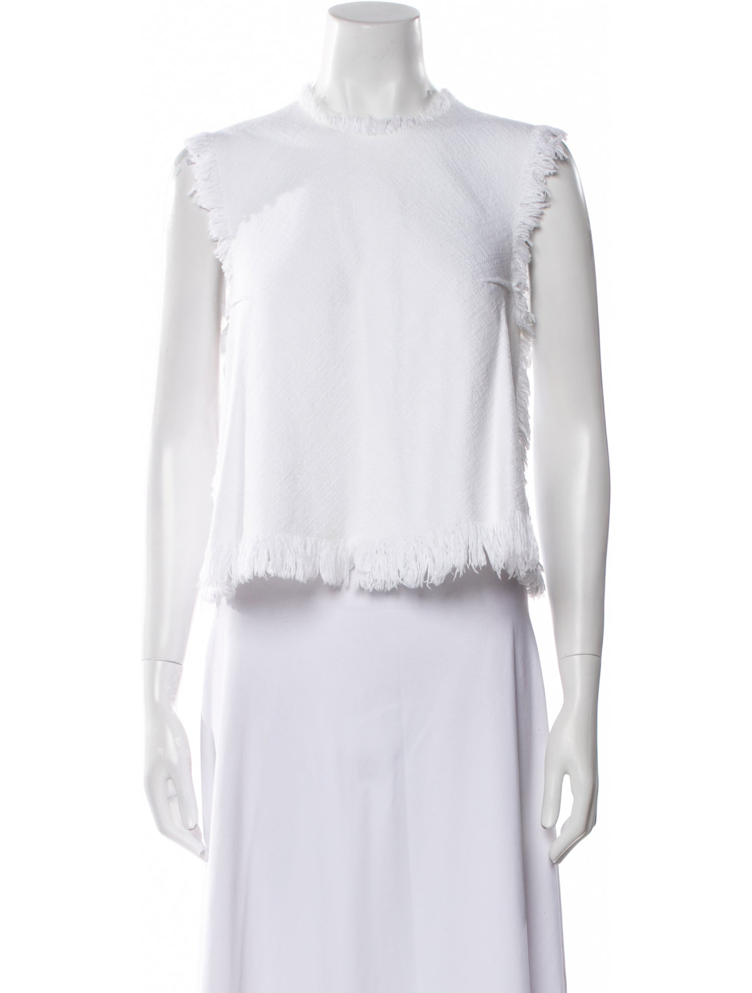 T by Alexander Wang Crew Neck Sleeveless Crop Top