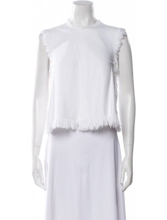 T by Alexander Wang Crew Neck Sleeveless Crop Top