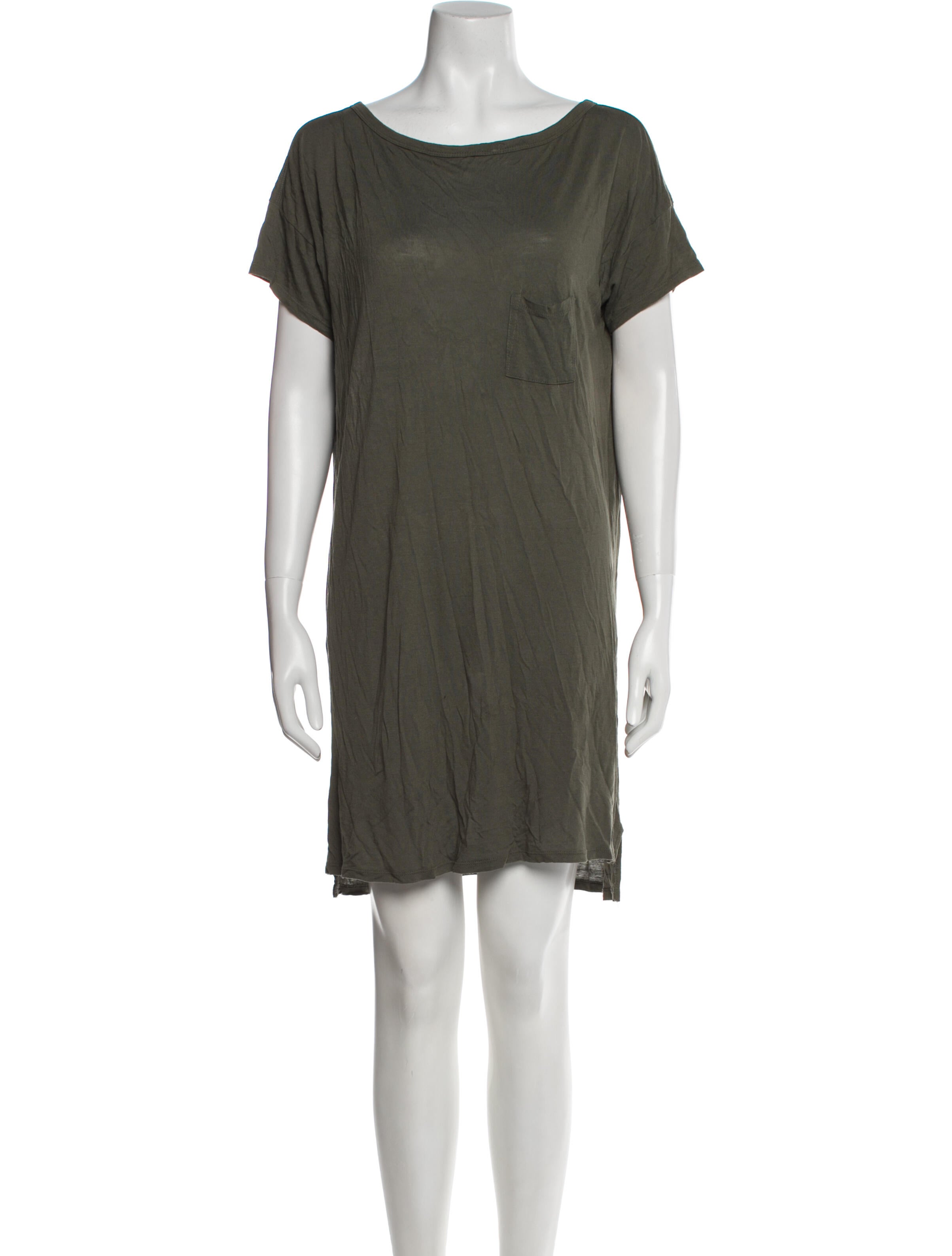 T by Alexander Wang Bateau Neckline Mini Dress