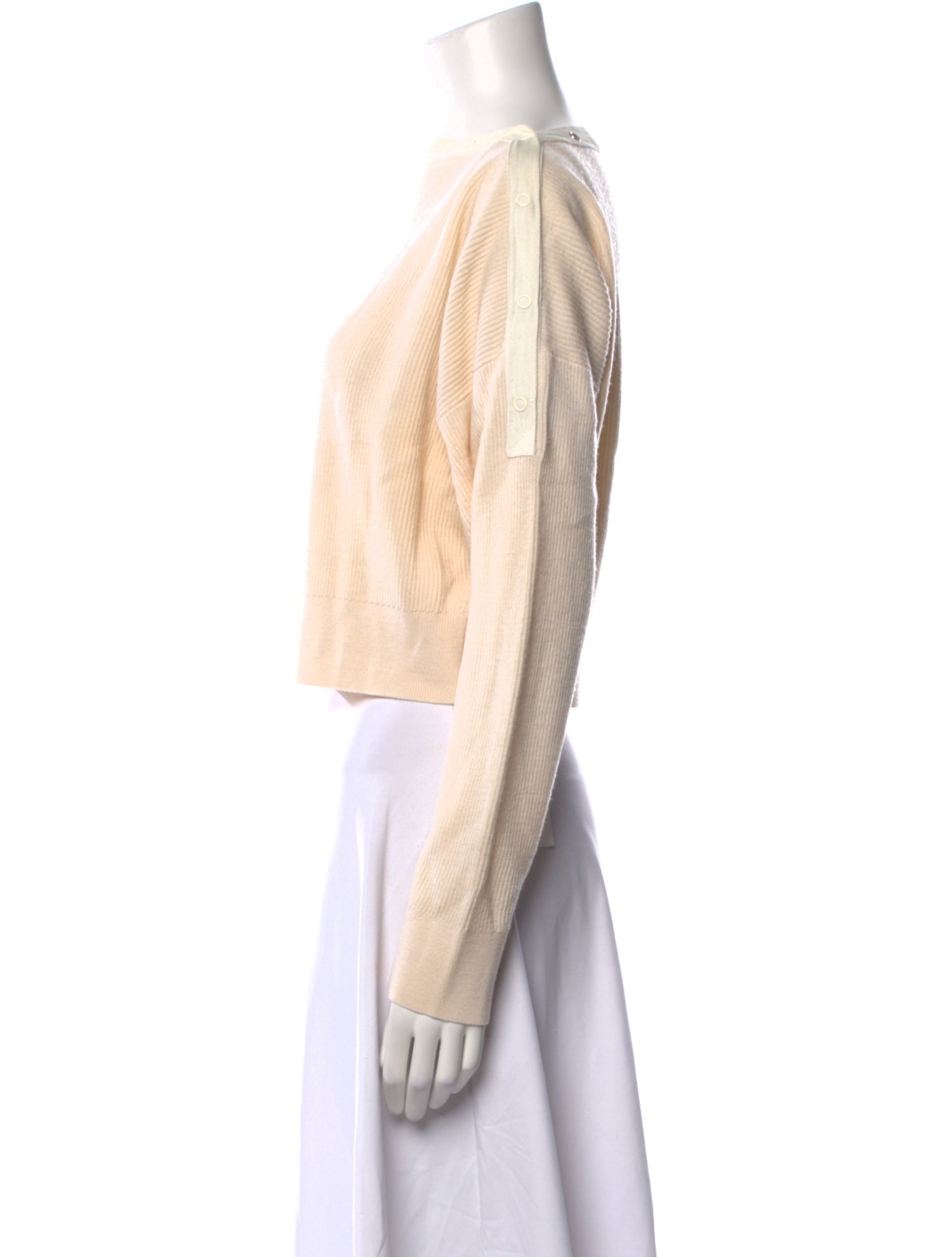 T by Alexander Wang Merino Wool Bateau Neckline Sweater