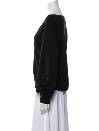 T by Alexander Wang Merino Wool V-Neck Sweatshirt