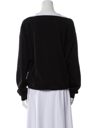 T by Alexander Wang Merino Wool V-Neck Sweatshirt