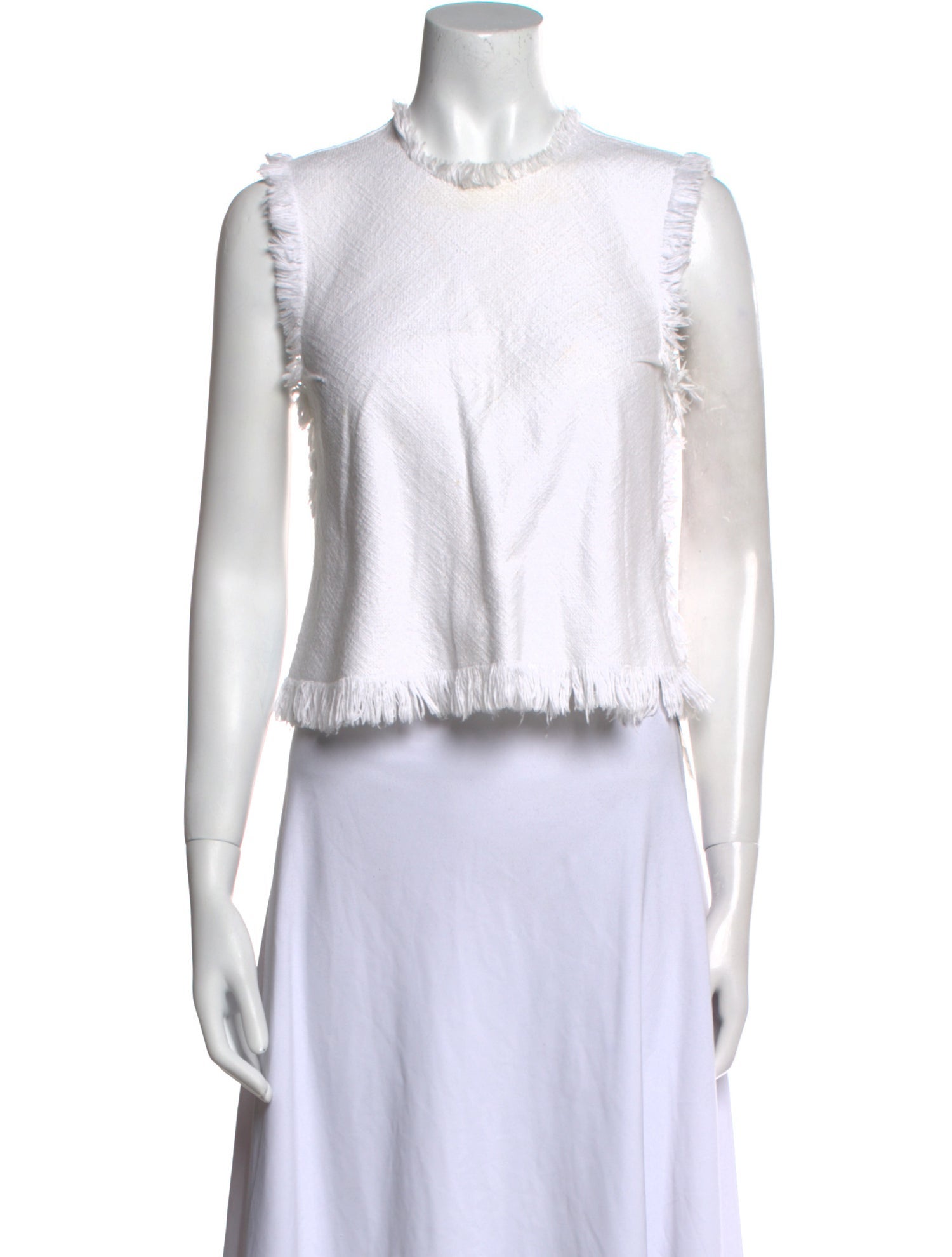 T by Alexander Wang Crew Neck Sleeveless Crop Top