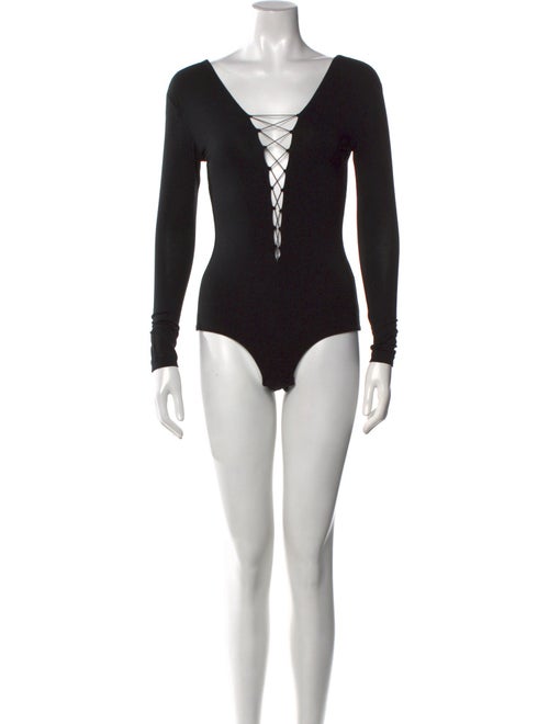 T by Alexander Wang V-Neck Long Sleeve Bodysuit