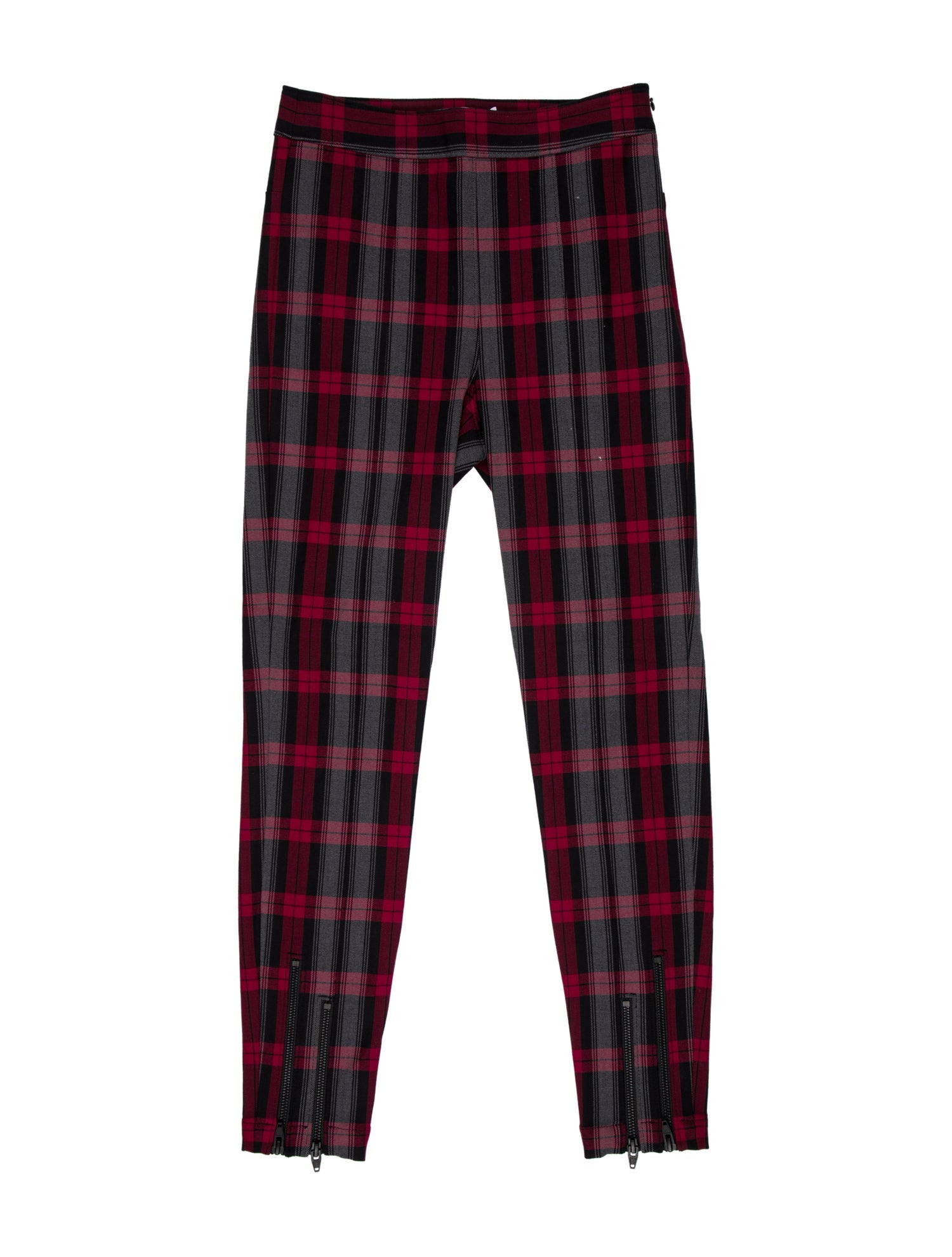 T by Alexander Wang Plaid Print Skinny Leg Pants