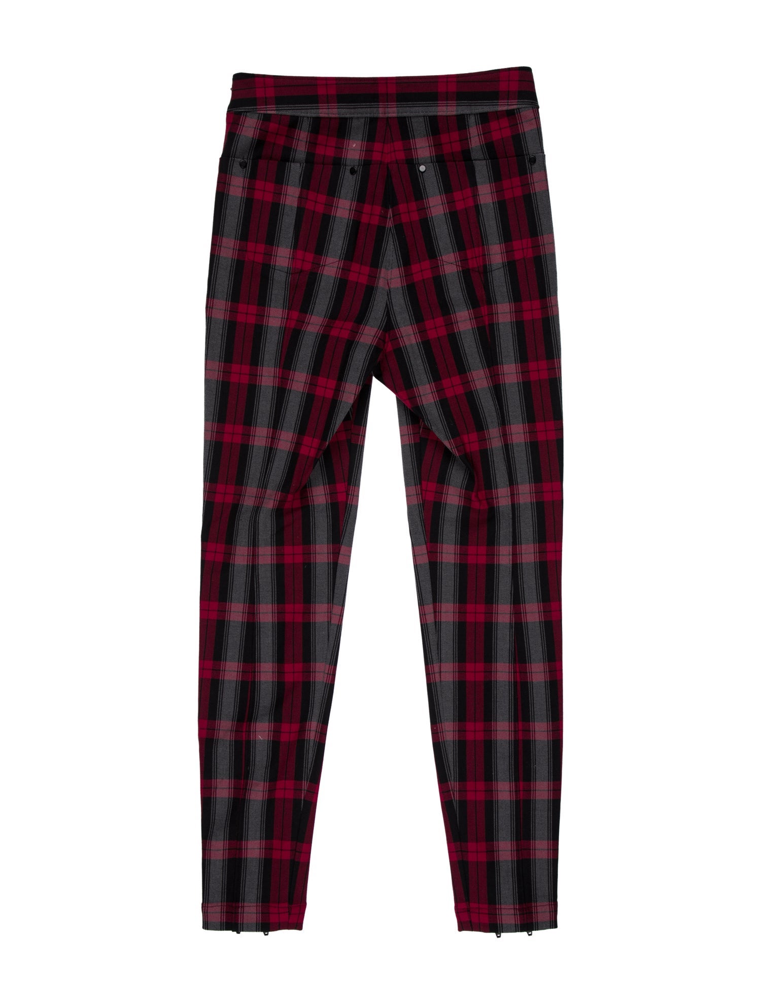 T by Alexander Wang Plaid Print Skinny Leg Pants