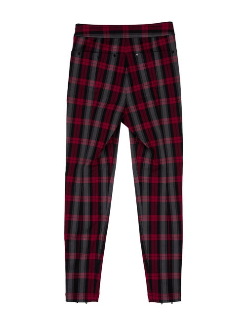 T by Alexander Wang Plaid Print Skinny Leg Pants