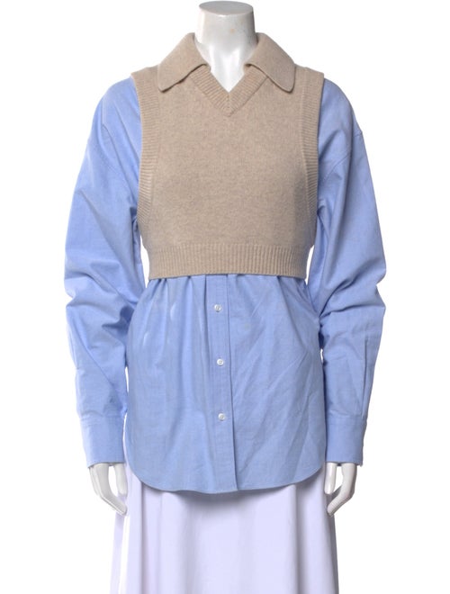 T by Alexander Wang Long Sleeve Button-Up Top