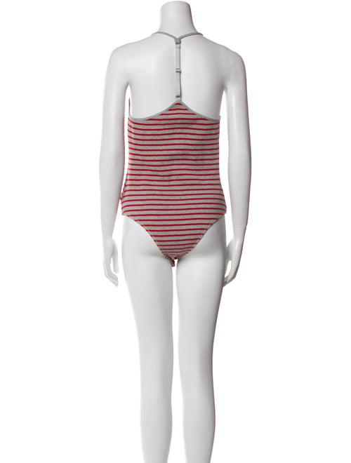 T by Alexander Wang Striped Square Neckline Bodysuit