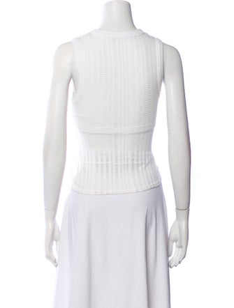 T by Alexander Wang Crew Neck Sleeveless Crop Top