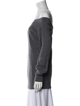 T by Alexander Wang Merino Wool Off-The-Shoulder Sweater