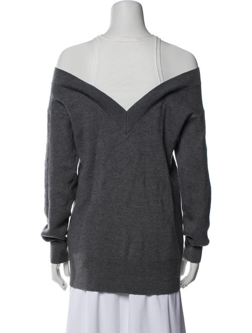 T by Alexander Wang Merino Wool Off-The-Shoulder Sweater