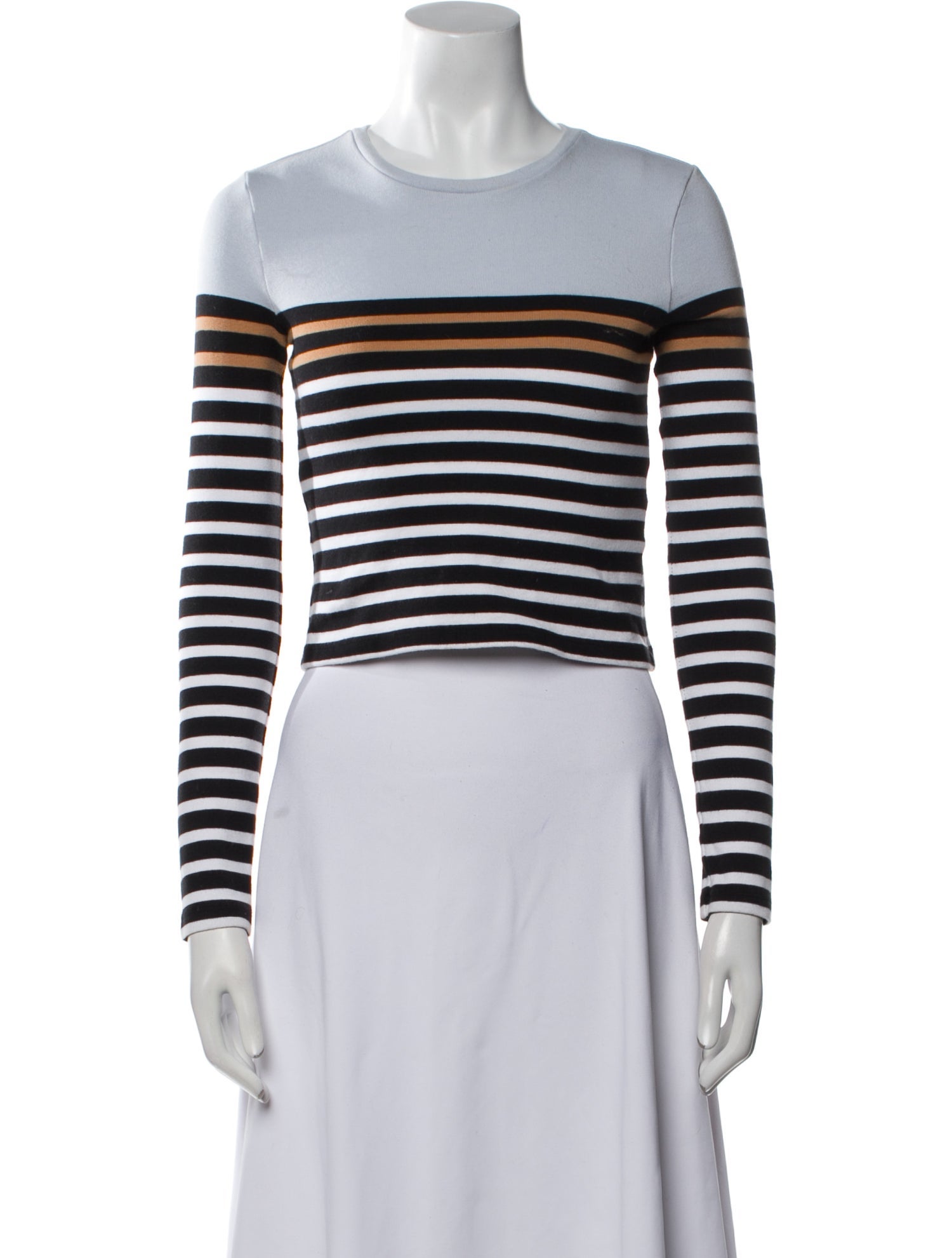 T by Alexander Wang Striped Scoop Neck Sweater