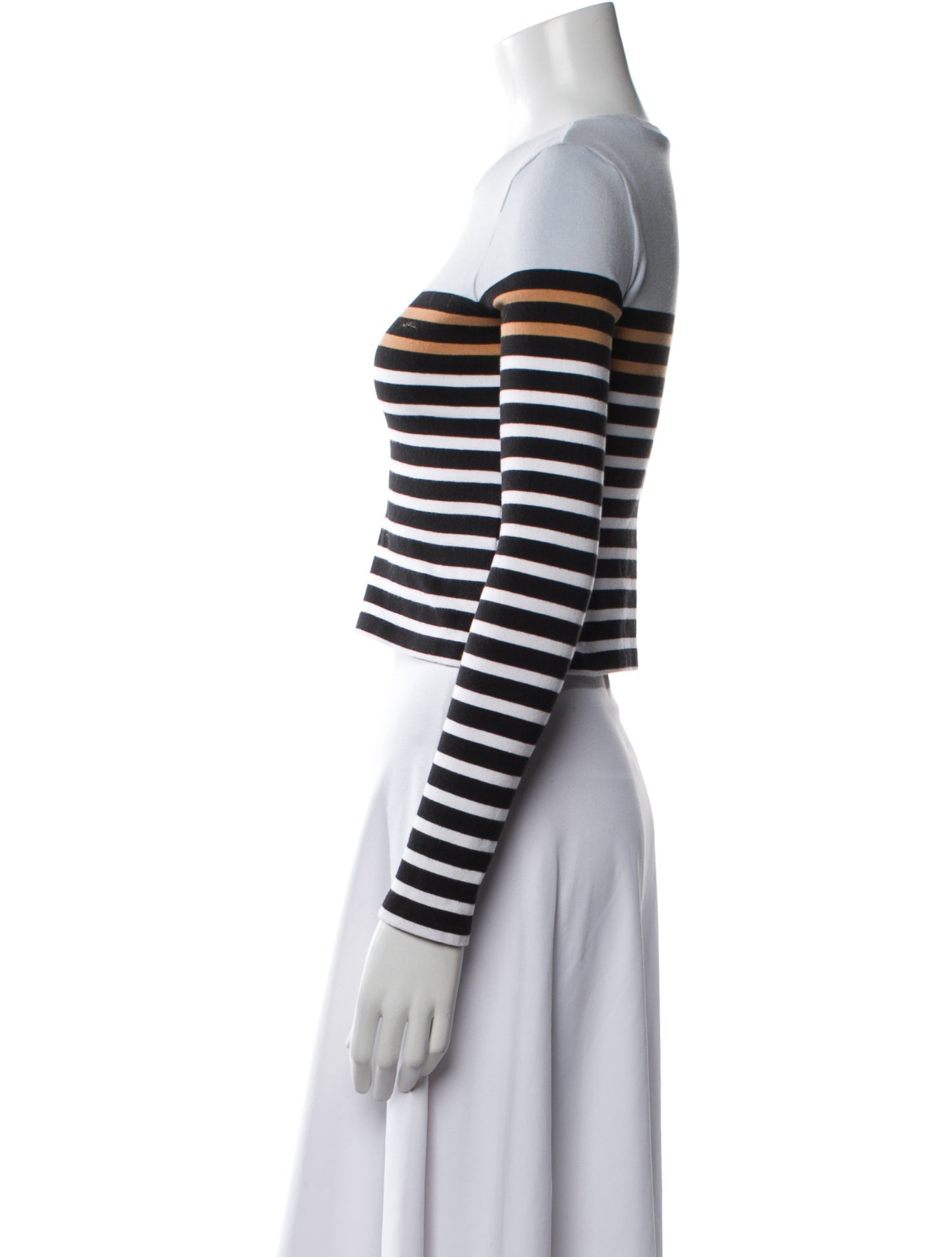 T by Alexander Wang Striped Scoop Neck Sweater