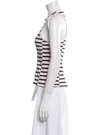 T by Alexander Wang Striped Crew Neck Top