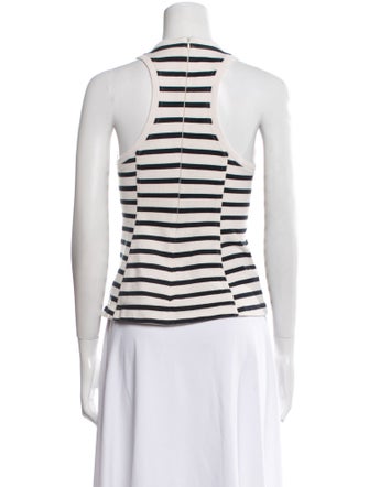 T by Alexander Wang Striped Crew Neck Top