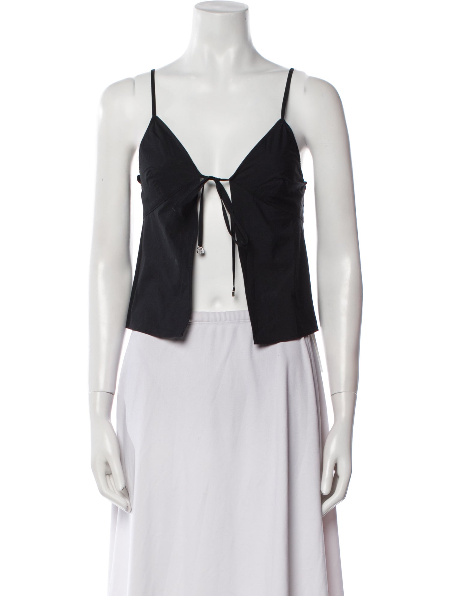 T by Alexander Wang V-Neck Sleeveless Crop Top