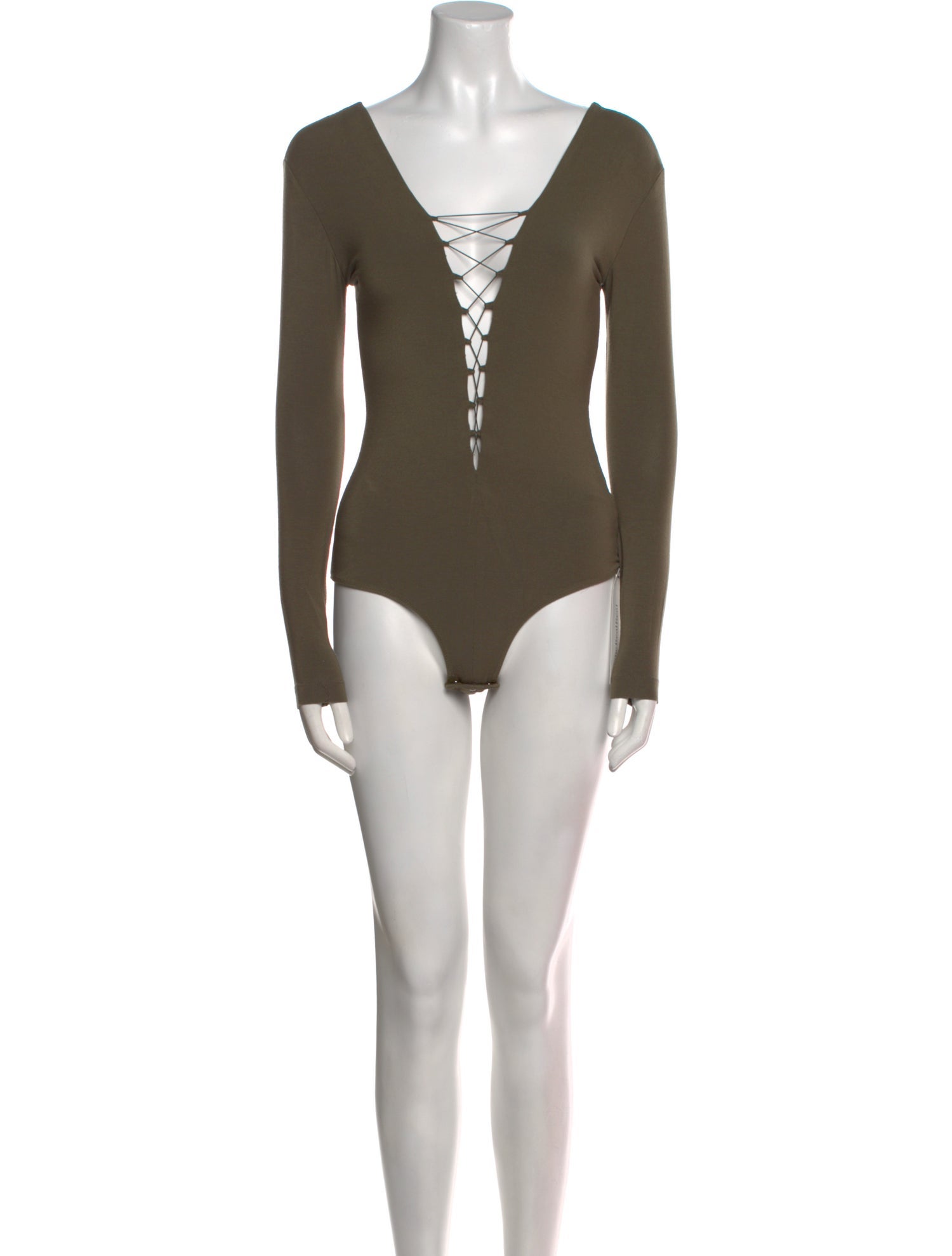 T by Alexander Wang V-Neck Long Sleeve Bodysuit