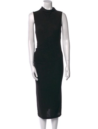 T by Alexander Wang Turtleneck Midi Length Dress