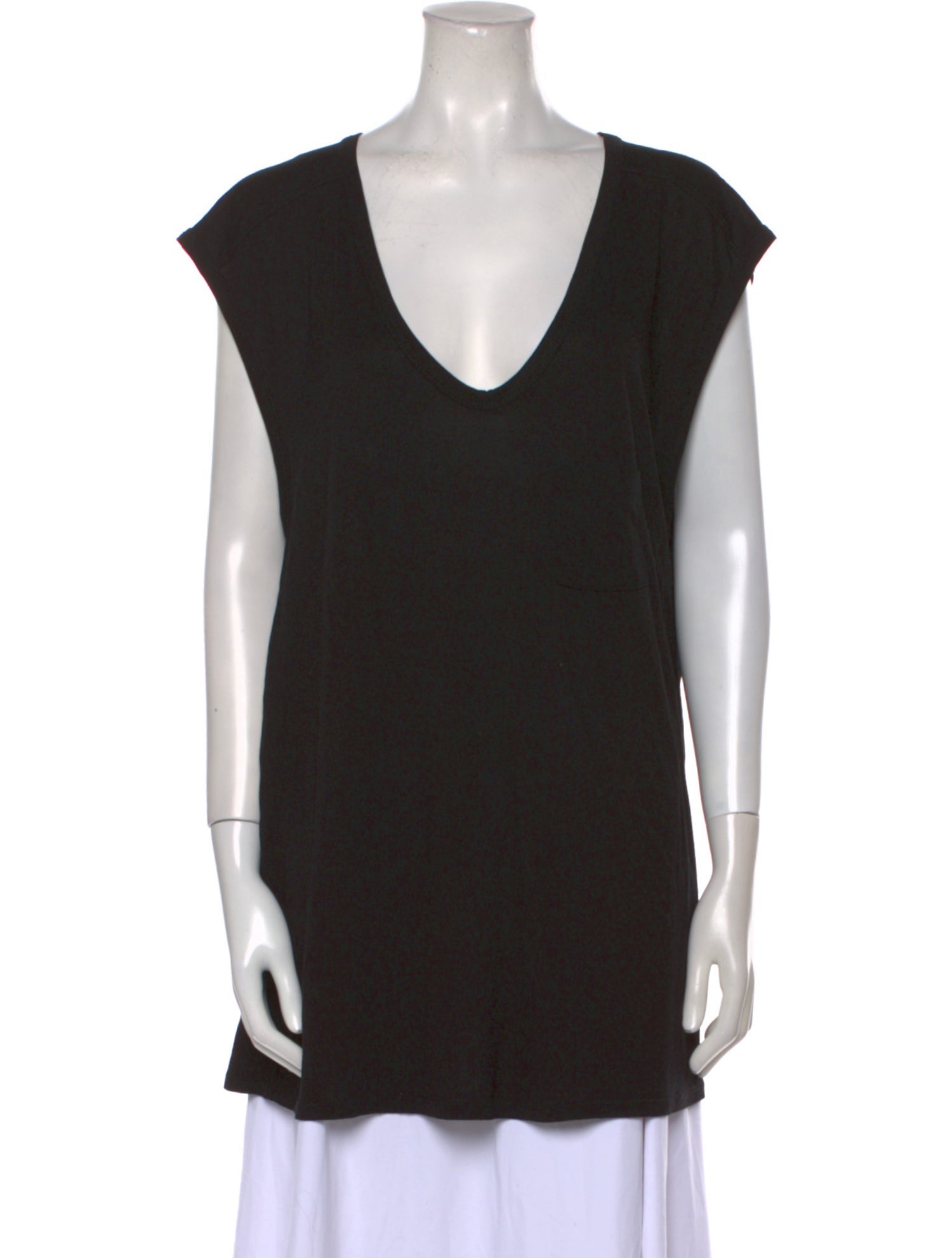 T by Alexander Wang V-Neck Short Sleeve Blouse