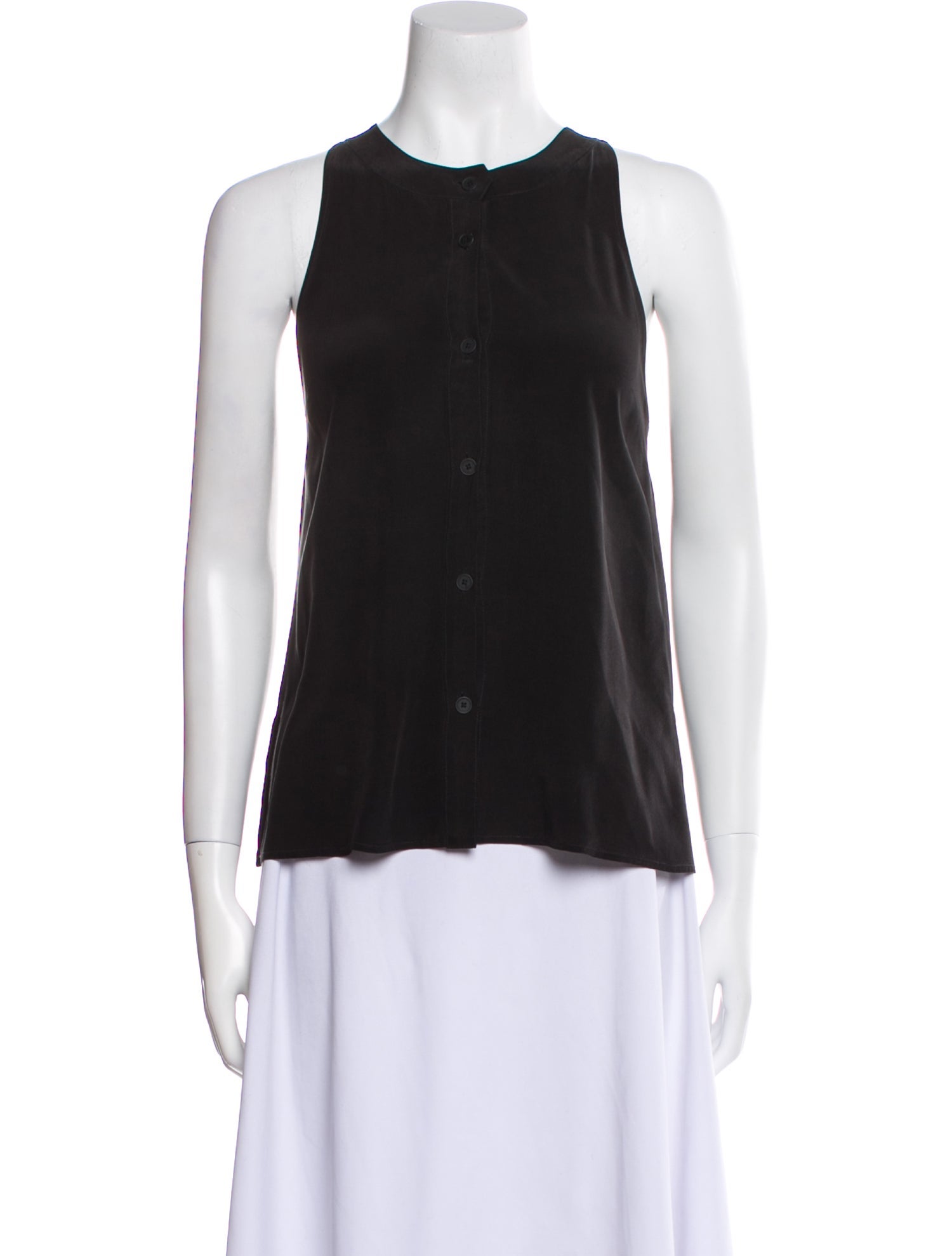 T by Alexander Wang Silk Crew Neck Top