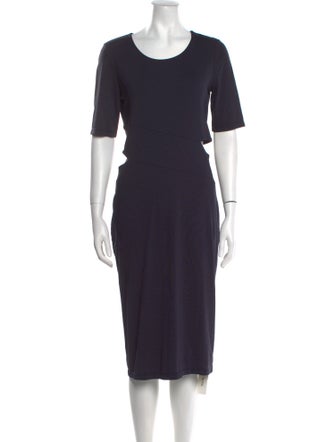 T by Alexander Wang Scoop Neck Midi Length Dress