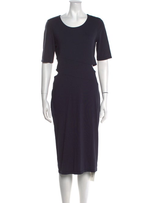T by Alexander Wang Scoop Neck Midi Length Dress