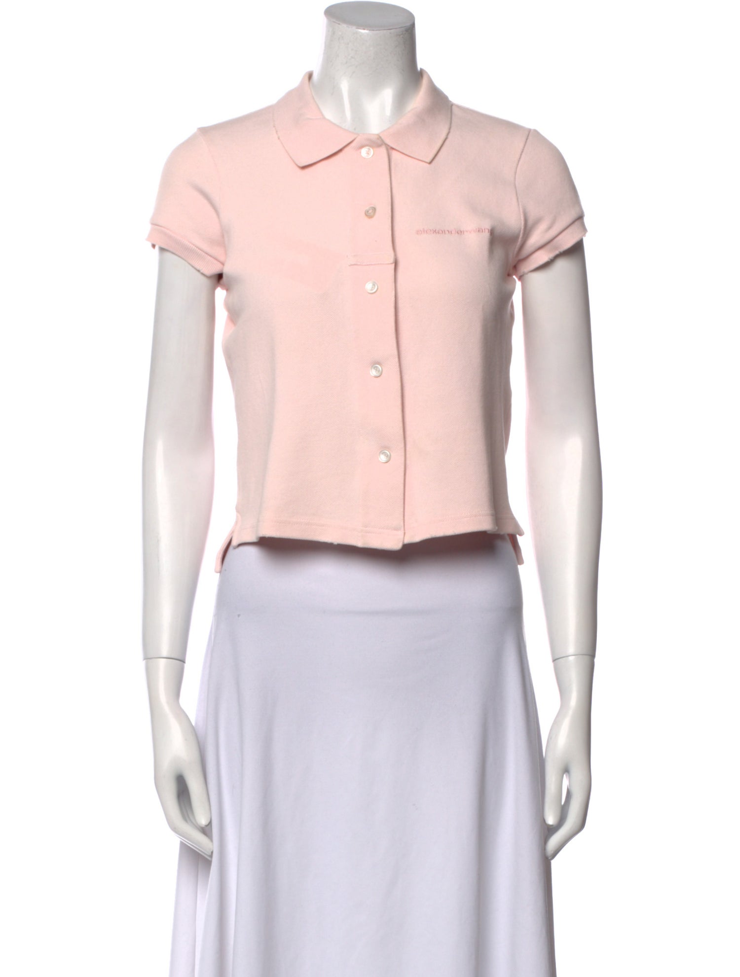 T by Alexander Wang Short Sleeve Crop Top