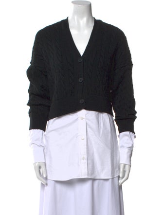 T by Alexander Wang V-Neck Long Sleeve Button-Up Top