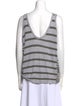 T by Alexander Wang Striped Scoop Neck Crop Top