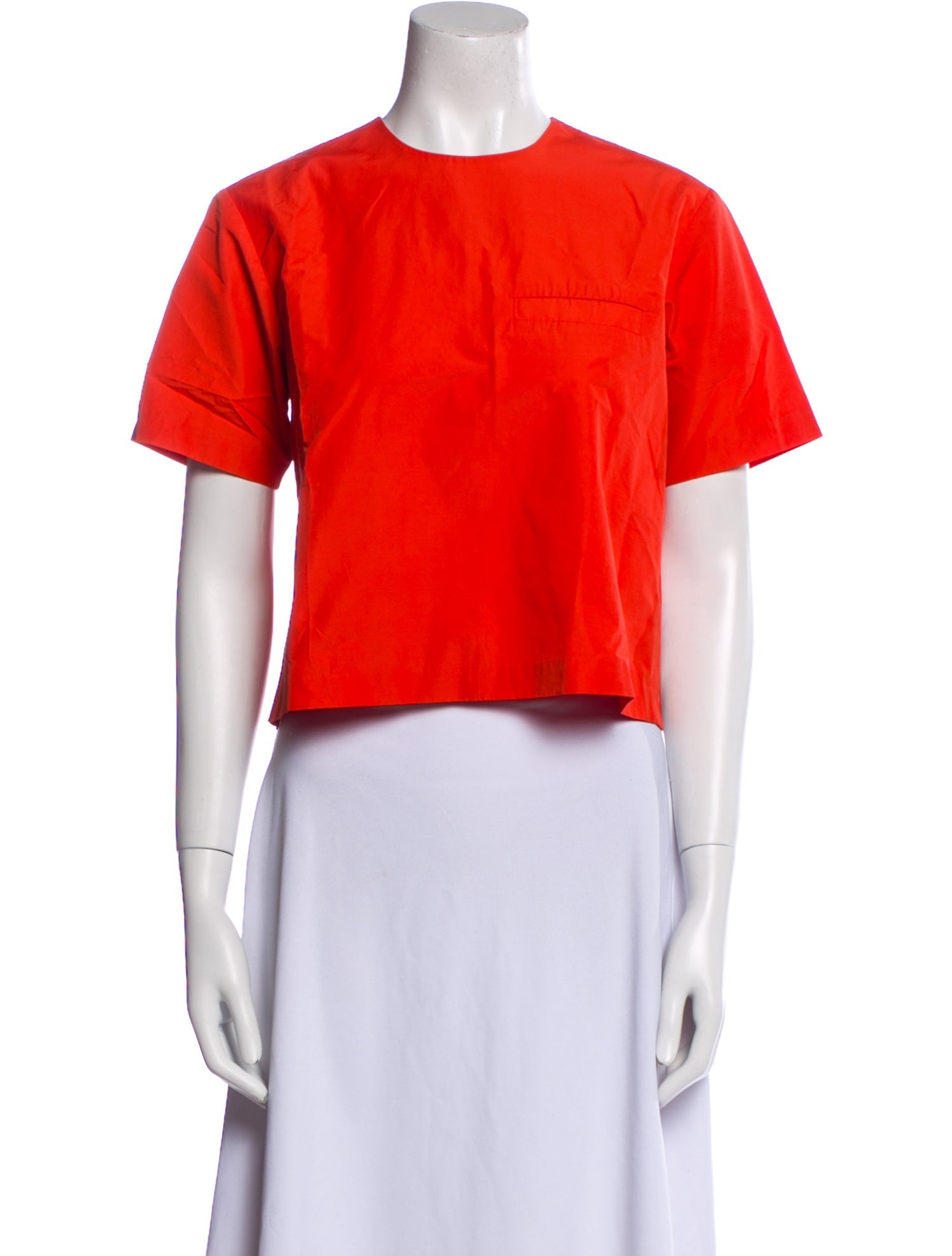 T by Alexander Wang Crew Neck Short Sleeve Crop Top