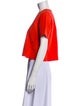 T by Alexander Wang Crew Neck Short Sleeve Crop Top