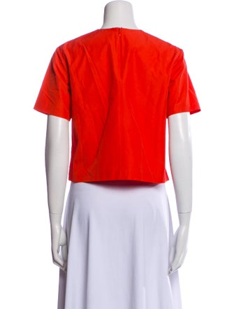T by Alexander Wang Crew Neck Short Sleeve Crop Top