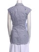 T by Alexander Wang Striped Short Sleeve Button-Up Top