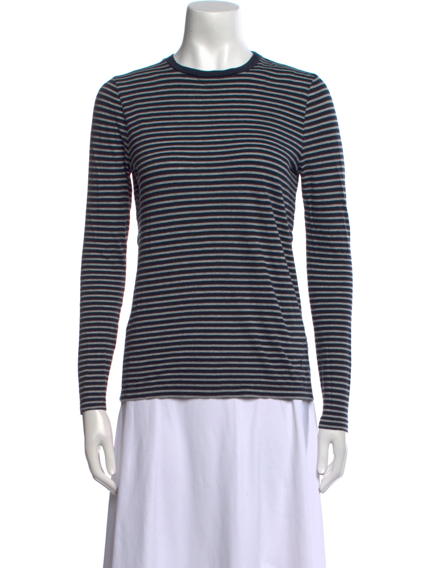 T by Alexander Wang Striped Crew Neck Top