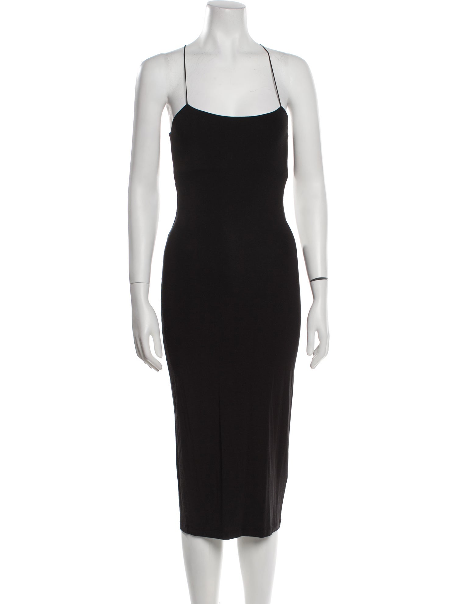 T by Alexander Wang Square Neckline Midi Length Dress