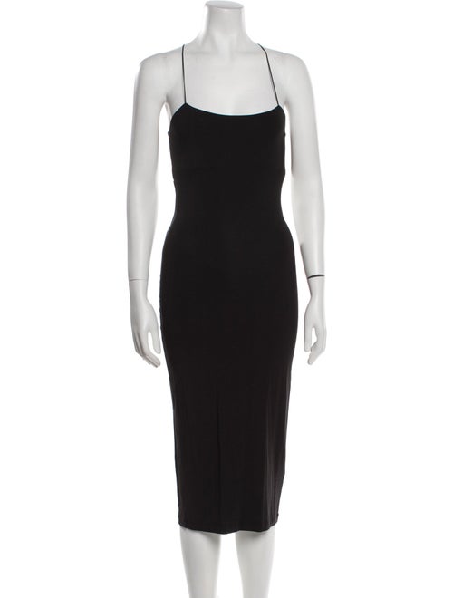T by Alexander Wang Square Neckline Midi Length Dress